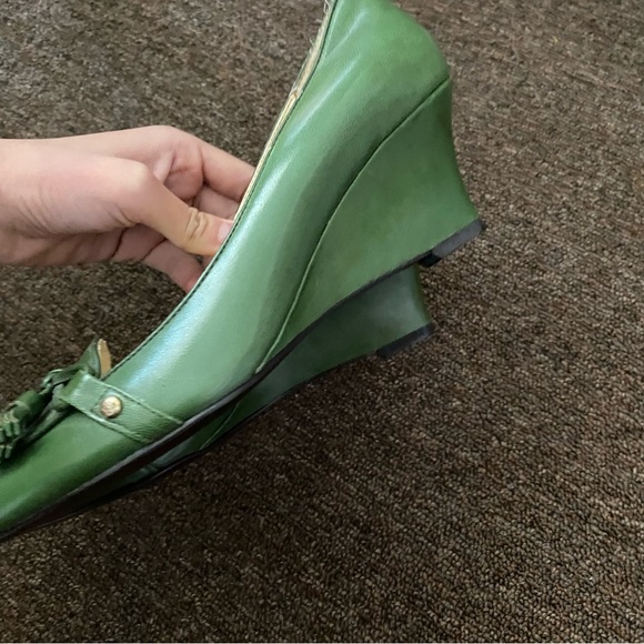 VINTAGE RALPH LAUREN WOMENS GREEN HEELS - SIZE US 7 - Picture 3 of 5